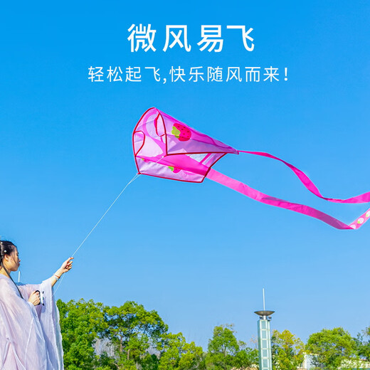Bud Bud Children's Pocket Kite Girl Boneless Portable Cartoon plegable Práctico Práctico 3-6 años Breeze Fly Fly Outdoor Toys