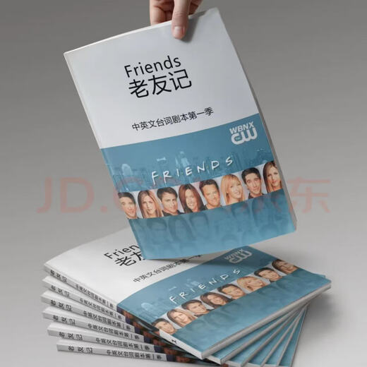 Brand new authentic Friends 1 and 10 seasons, Chinese and English script notebook, free movie video and audio, Season 4, Chinese and English script