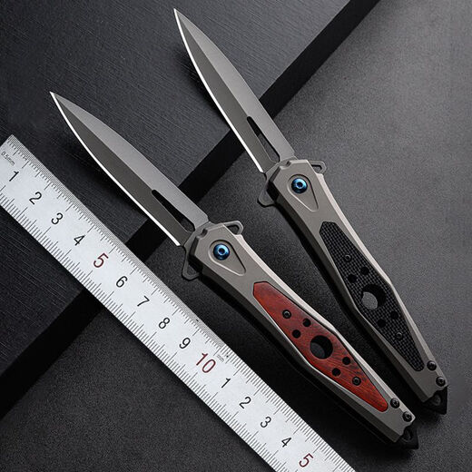 YHGFEE spring automatic retractable knife outdoor self-defense knife multi-functional folding knife Swiss knife sharp fruit knife high hardness above 60 119mm 9cm G10 handle + nylon cover +