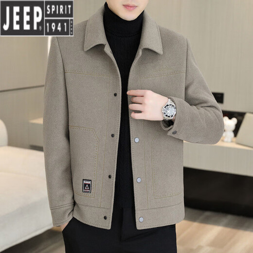 Jeep Spirit Wolljacke für Männer kurzseitig doppelseitig Nym Mant