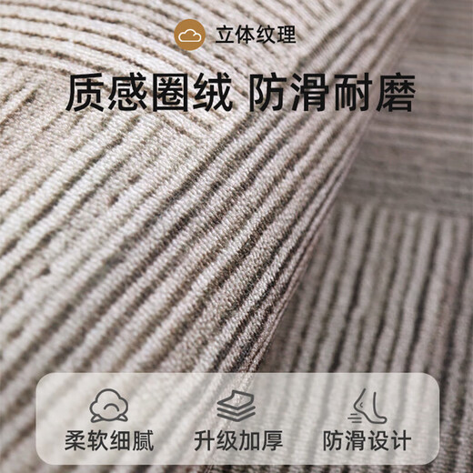 Hazar HAZARD entrance door floor mat [Falman Velvet] feel the foot mat at the entrance door is anti-slip, dirty, and free wash mat for entrance. Jingbo-vertical version 15926 100CM*120CM