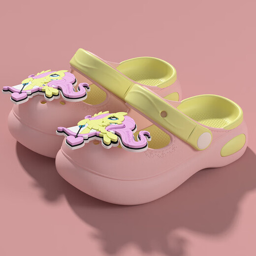 My Little Pony EVA children's slippers and sandals for girls and babies, non-slip soft soles for indoor and outdoor wear, white 20, inner length 19CM, suitable for sizes 30-31