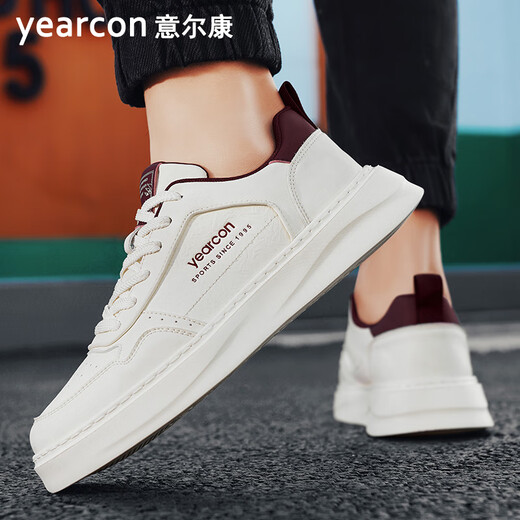 Chaussures officielles de Yierkang Chaussures masculines 2025 Nouveau printemps Springable Sports décontractés Chaussures blanches Chaussures de planche classiques de hauteur de hauteur de hauteur de hauteur et d'amélioration 826 mètres blancs violet 41