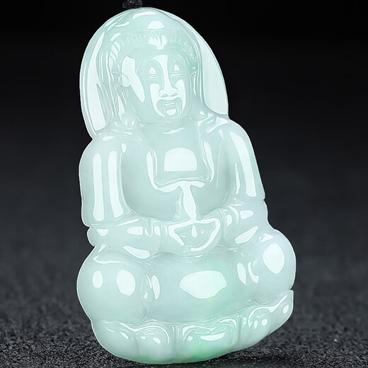 陛玉A货翡翠观音吊坠男士玉坠附鉴定证书