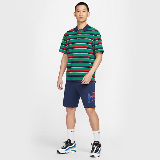 Nike (Nike) T-shirt Men 2025 Polo de revers à manche à manches courtes pour hommes à manches courtes Breffe de Tennis décontracté Blanc Pure Coton Coton court-manches FN3897-410