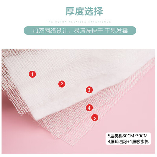 Miaojie dishwashing cloth, thickened, water-absorbing, oil-removing dishcloth, lint-free clean cotton kitchen rag, thickened rag, 3 packs of 12 pieces (10 layers)