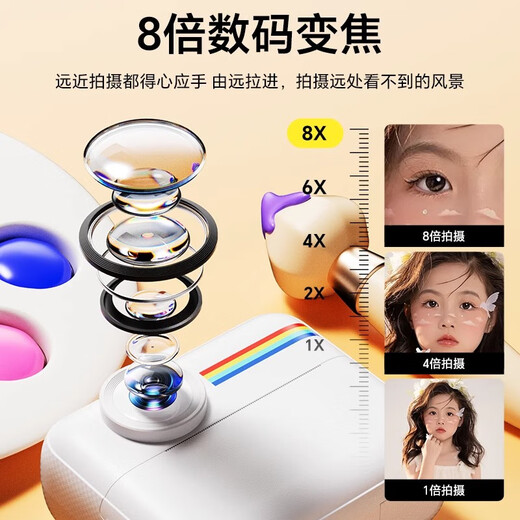 梦多福女孩生日礼物7-14岁儿童玩具拍立得相机彩色照片照相机多色男孩