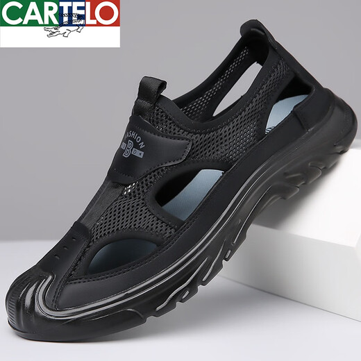 Cartelo sommer atmungsaktive Herrenflasche Sandalen hohl Mesh Hohlfußschuhe Out