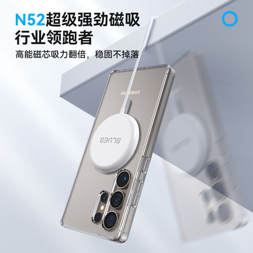 蓝猩先生适用三星S25ultra手机壳 s25ultra保护壳磁吸透明支架防摔耐磨手机保护套
