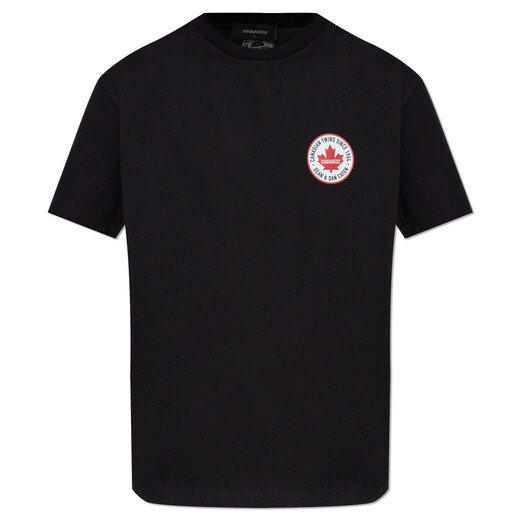 DSquared2/D2次方 奢潮男士时尚简约短袖圆领T恤 S74GD1396 D20020 黑色 900 XL
