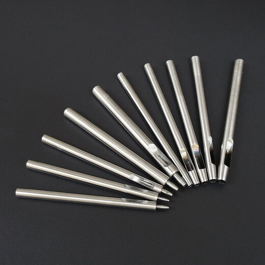 Feng Shang round punch belt punch 10-piece set punch handmade leather hole tool eye opener section punch plus round punch