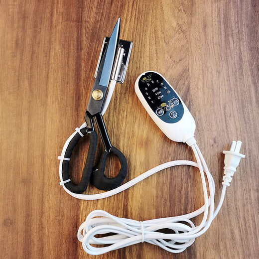 Pupan tailor's scissors electric heating scissors hot edge trimming scissors curtain scissors webbing hot cutting cloth lock 9-inch electric heating tailor's scissors 220v black blade