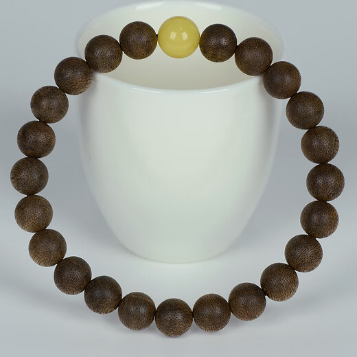 Sandale 9 points Bracelet de bois d'agar de Sandale Sanken Natural Brunei Brunei Gagar de bois 9 mm Boule bouddhiste pour hommes et femmes Bracelet culturel de la peau de serpent de soie douce 9 mm * 23 Style de cire-ci-dessous Brunei (adapté à la circonférence de la main 16-18cm)