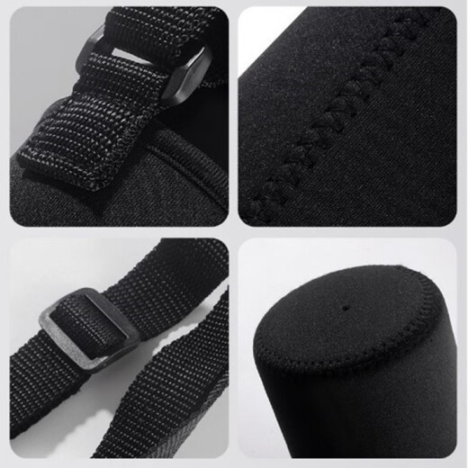 Huanjin Water Cup Protective Sleeve Insulated Glass Cup Anti-fall Universal Portable Portable Accessory Elastic Anti-scalding Tea Cup Cover 1500ml Black (10*26cm)