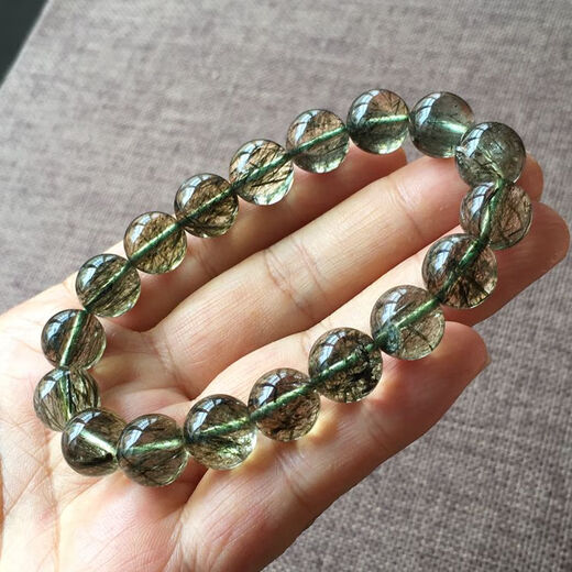 Chinois rouge naturel vert tourmaline bracelet bracelet cheveux cristal bracelet brésilien et femmes