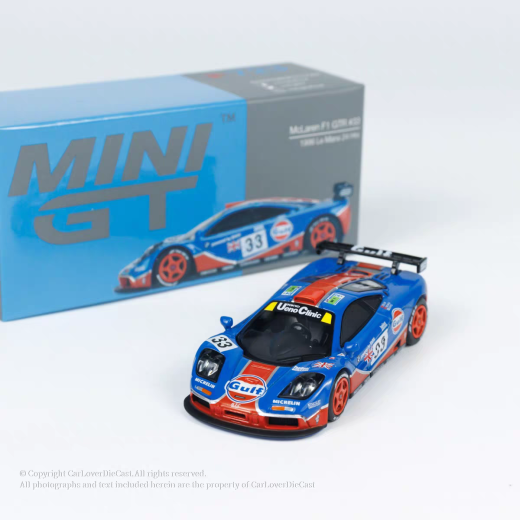 Minigt 723# McLaren F1 GTR Bay № 33 Le Mans Rally 1:64 Сплав модель автомобиля 723# Картонная упаковка Статическая модель около 7 см.