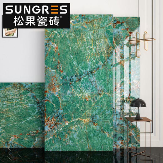 松果现代简约亚马逊绿色奢石客厅大理石地砖卫生间厨房瓷砖750 1500MM S12802 6001200MM 其它
