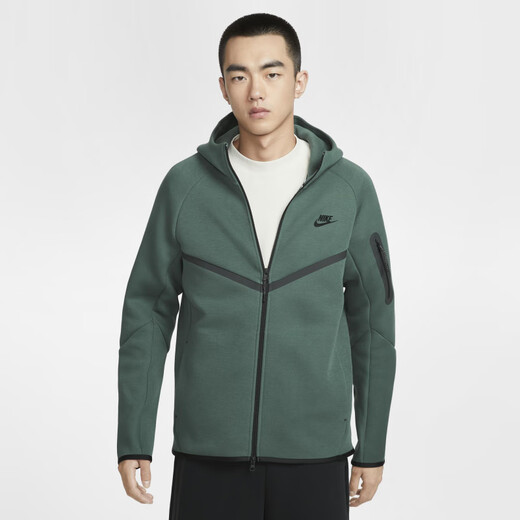 Nike (NIKE) WINDRUNNER series men's hoodie spring sweatshirt knitted HV0950 338 green patina/black 2XL
