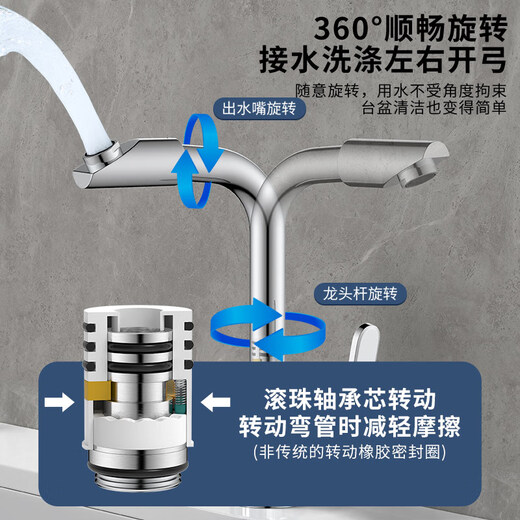 KEGOO faucet washbasin basin hot and cold bathroom bathroom cabinet stainless steel basin faucet K1010