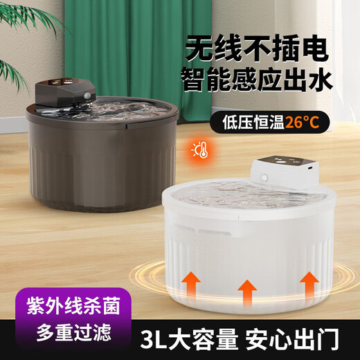 花螗季猫咪饮水机自动循环恒温加热酸奶机自动感应喝水器流动宠物喂水碗 小花木纹【循环水+加热】
