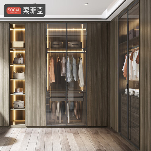 Sophia Wardrobe Customized Modern Simple Style Bedroom Wardrobe Cloakroom Whole House Cabinet Customized Package 19800 22 Square Meters Whole House Cabinet