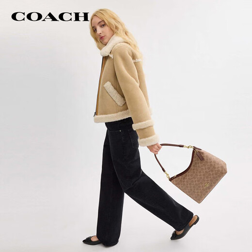 COACH Official Authorized Store Luxury Women's Bag Laurel31 Wandering Bag Hand-held Shoulder Crossbody Gift for Girlfriend CV975IMXHE Dark Khaki