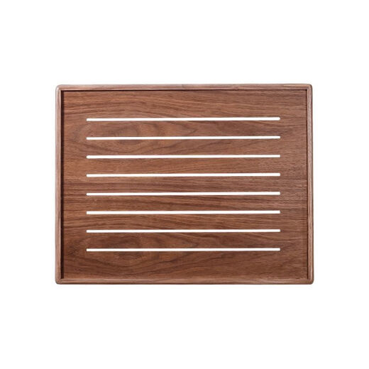 Juchi solid wood walnut meter box decorative painting multimedia distribution box weak current box cover electric gate shielding net hanging painting North American FAS grade black walnut-louver style horizontal section 40*30 (accommodating size 37*25)