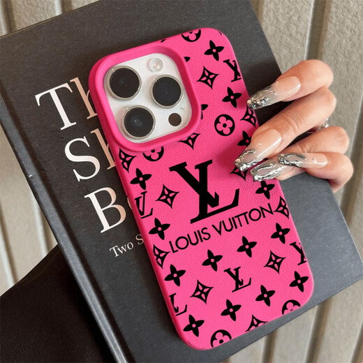 Apple rouge (Apple rouge) LXV adapté à Apple 15 Promax Mobile Phone Case Nouveau iPhone 14-Sensory 13Pro Leather Pattern 12 Trendy Brand 11 English Original Leather Pattern - Sand Pink - TDL TRENDY BRAND LXJ15673 iPhone 16Promax