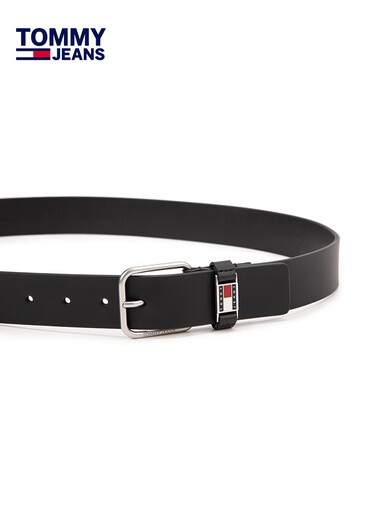 Tommy Hilfiger [Neujahrsgeschenk] [Cowide Belt] Herren Metallnadel Manschette Casual Belt 12045 Black 90 cm
