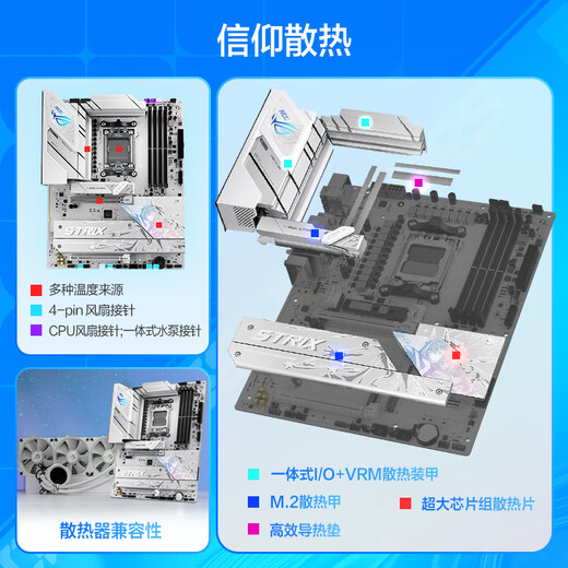 
AMD9000 series Ryzen R7 9700X 9800X3D paired with Asus B650 B850 X870 motherboard CPU set Board U set Asus ROG B850-A WIFI S Blowing Snow R9 9900X loose film
