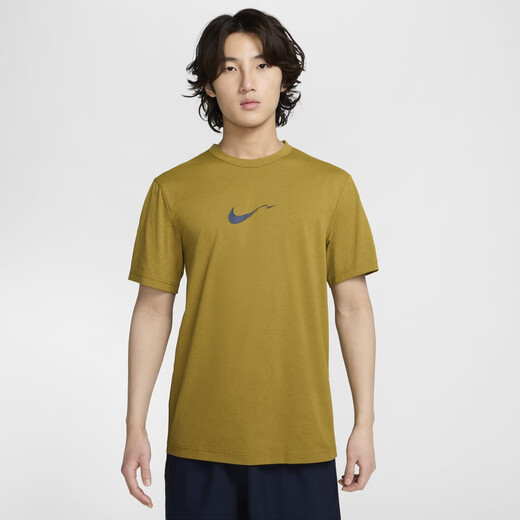 
Nike (NIKE) official HYVERSE DRI-FIT men's sun protection quick-drying short-sleeved top summer T-shirt HV4882 399 desert moss green/fir green/silver L