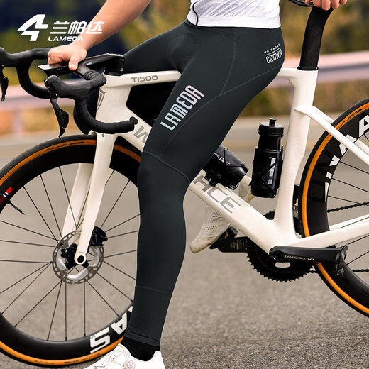 
Lamparda cycling pants men's trousers four seasons universal cycling suits road bicycle riding equipment overalls sunrise light version of small blue pants-rise sunrise trousers-black XL (70-80kg)