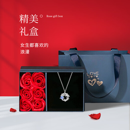 Baileys 925 Silver Star Ring Necklace Birthday Gift Women Pendant Christmas Gift for Girlfriend and Wife Jewelry Star Dream Ring-Platinum Fast arrival