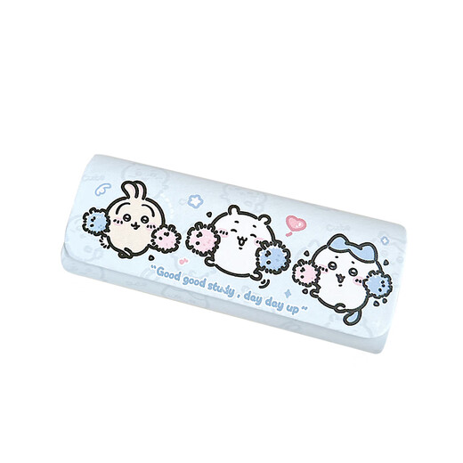 Little Kaninchenkätzchen-Brille Box tragbar für Frauenmagnetsaug geschlossene Augenbox Anti-Druck und Fall Student Cute Storage Box Magnetic Saug Gläses Box Neues Modell (Jii auf Blau)