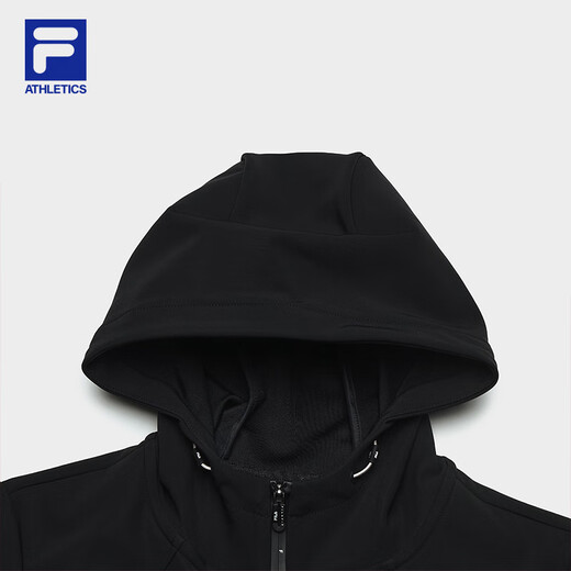 FILA 斐乐官方女士针织连帽外套2025春季健身运动简约基础上衣