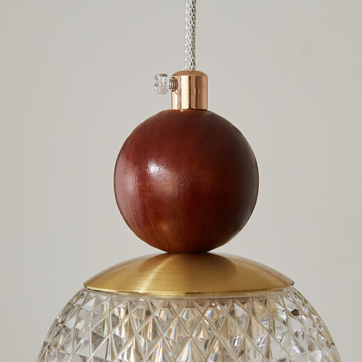 Saleen Hill Light Luxury Gang Light Corridor Korridor moderne einfache Treppe Eingang Eingangseingangsbalkon Lampe Französische Kristalllampe kleine Kronleuchter 2025 9227 reguläres Modell - Drei -Farben -Lichtwechsel
