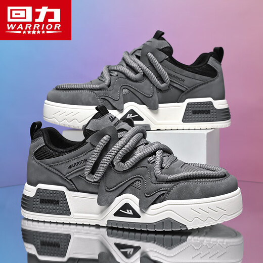 Chaussures masculines guerrières printemps et été Mesh respirant papa chaussures sportives à la mode et chaussures de planche décontractées 4840 gris 41