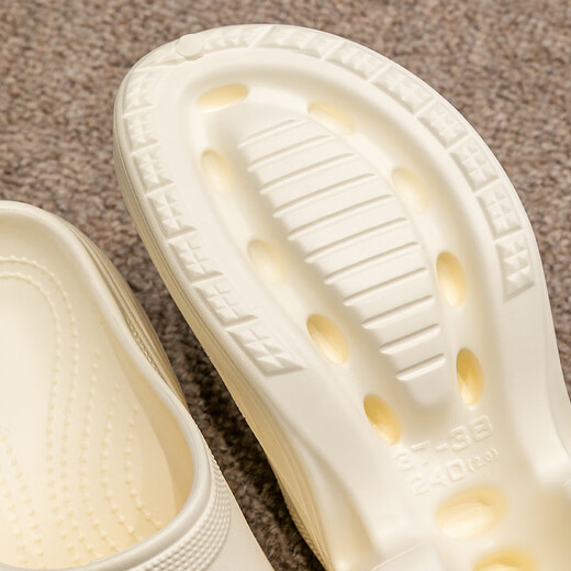 Sie genießt sie genießt Lochschuhe Frauen Beachschuhe Sandalen Sandalen dicke alleinige High Heels außerhalb von Hausschuhen TQ698 White 39/40
