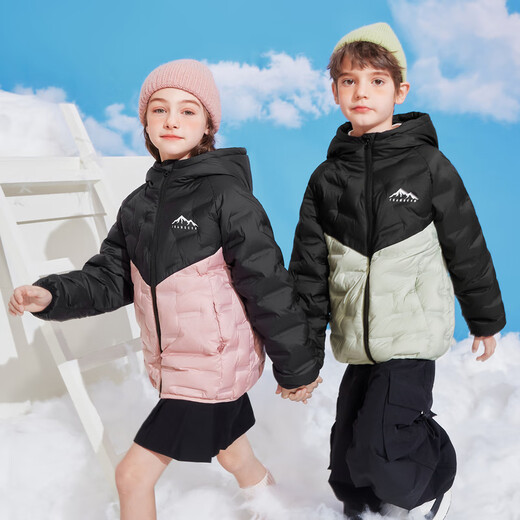 雪中飞【下架】轻薄羽绒服儿童日常穿休闲舒适时尚简约保暖抗寒帅气好看 水粉色|1098 140