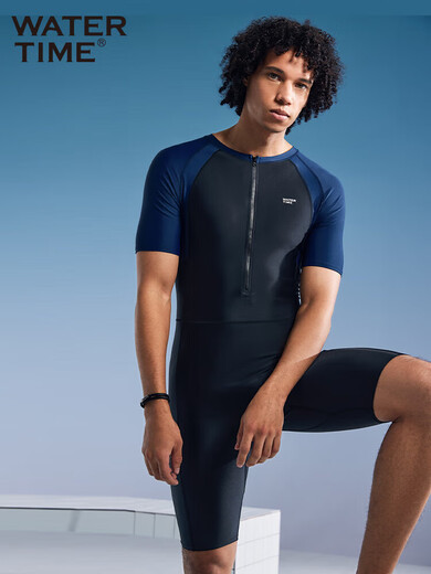 WATERTIME swimsuit men's one-piece swimsuit set quick-drying men's swimming trunks swimsuit surfing wetsuit swimming equipment S (160-165cm/50-55kg)
