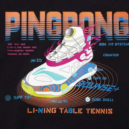 Li ning und Sun Yingsha gleiches kulturelles Hemd MA Langes Kurzärärt-Training T-Shirt National Team Table Tennis Uniform Sportbekleidung ATST671-2 Schwarzer Durchbruch Price xl