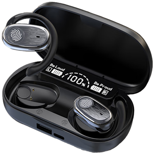 Eifer Hot Selling 400,000+ Can Charge Mobile Phones GT802 2025 Latest Model Open-Ear Wireless Bluetooth Headphones Super Long Battery Life Doesn’t Insert into the Ears and Does Not Pain When Weared for a Long Time Cool Black Top Edition Can Charge Mobile Phones for Emergency + Long Battery Life + AI