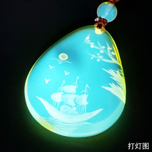 Amber School, one object, one picture, one certificate, gold amber pendant, natural amber, men's and women's necklaces, sweater necklaces, carved sailboats, beeswax pendant, 6.71g, 33*27*12mm