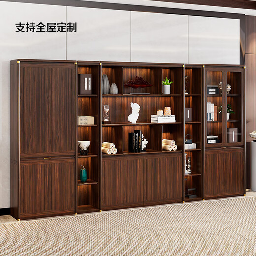 Xinshiya New Chinese Style Desk Black Gold Wood Boss Desk Now All Solid Wood Executive Desk Boss Desk President Office Furniture Executive Desk 2.4m