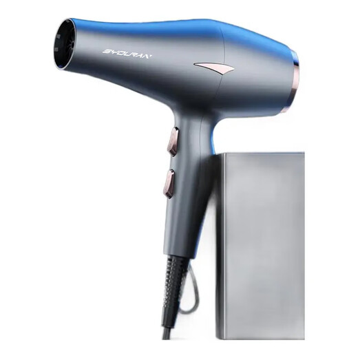 Syouran German hair dryer for home quiet bass negative ions high power not hurt hair salon barber shop special hair dryer high wind blowing hair home constant temperature hair care quick drying wise black (13000 home high wind)