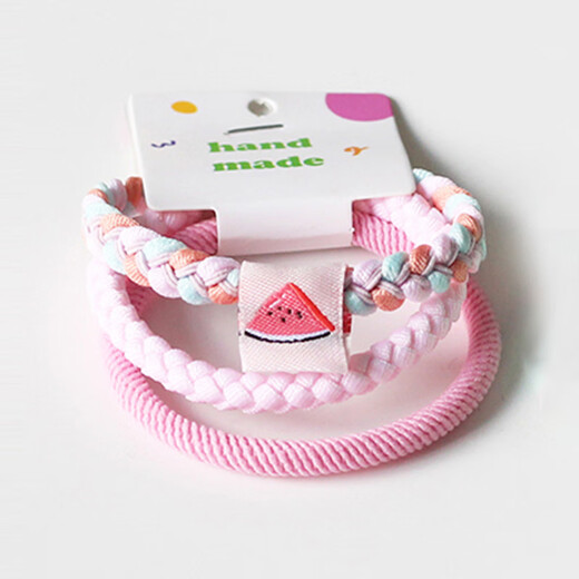 Jiaoxuefei two-color bold basic hair ties 9 packs Seamless rubber bands to tie scalp and hair ropes