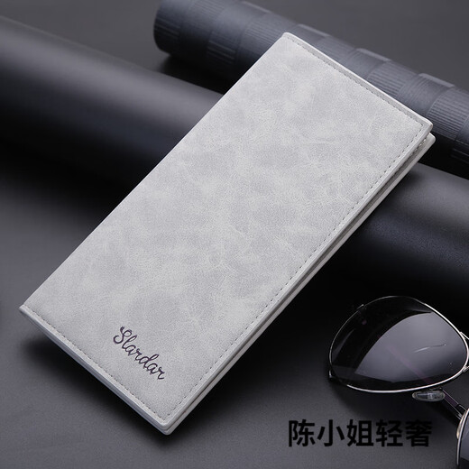 
GPHF Japanese men's wallet long thin youth multi-card casual wallet card bag Japanese and Korean students' personalized retro wallet retro gray