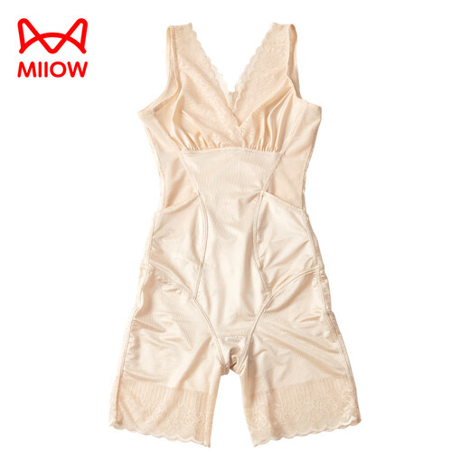 MiiOW 2025 Spring and Summer Thin Body Shaping One-piece Body Shaping Garment Tummy Control Breathable Seamless Removal Firming Body Shaping Body Garment 0089 Skin Color M