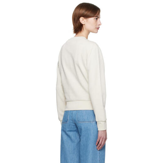 A.P.C. Light Luxury Women's Off-White EVELYN Pullover Ecru 20 | XS