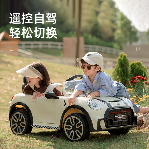 热豹儿童电动车四轮宝宝汽车可驾驶可坐人可遥控车小孩玩具车周岁礼物 升级款+四驱米+软轮+皮座+大电瓶